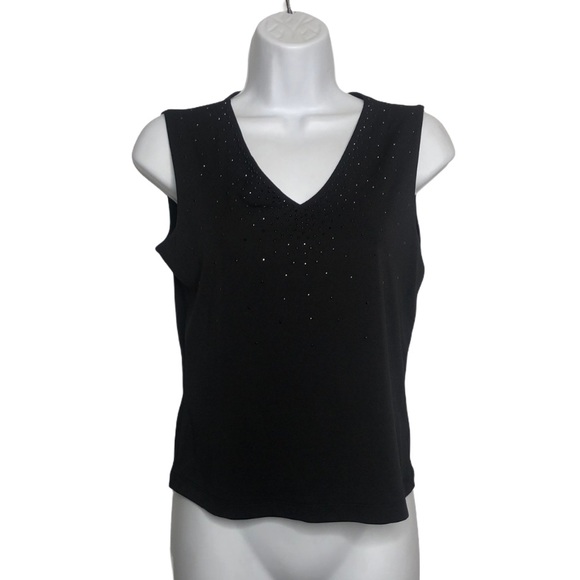 Ann Taylor Black Sequinced Sleeveless Tank Top SP - Picture 8 of 8